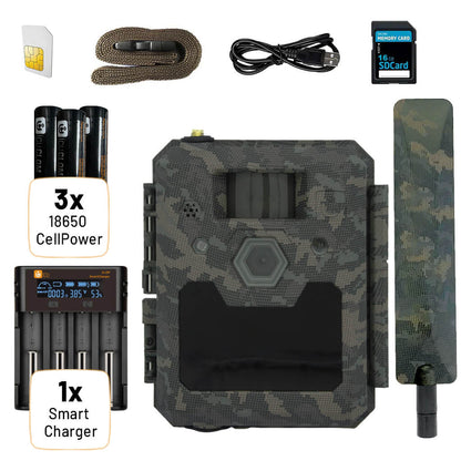ICU CLOM Cam 6 Bundle inkl. 3x CellPower Black und Smart Charger