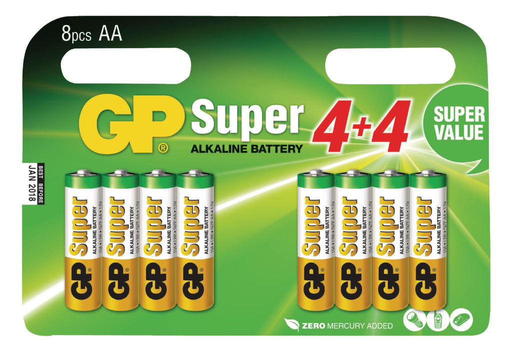 8 Stk GP Super Alkaline Batterien